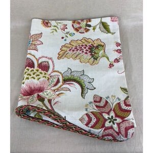 Country Curtains Jacobean Floral Rod Pocket Scalloped Valance